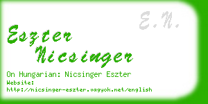 eszter nicsinger business card